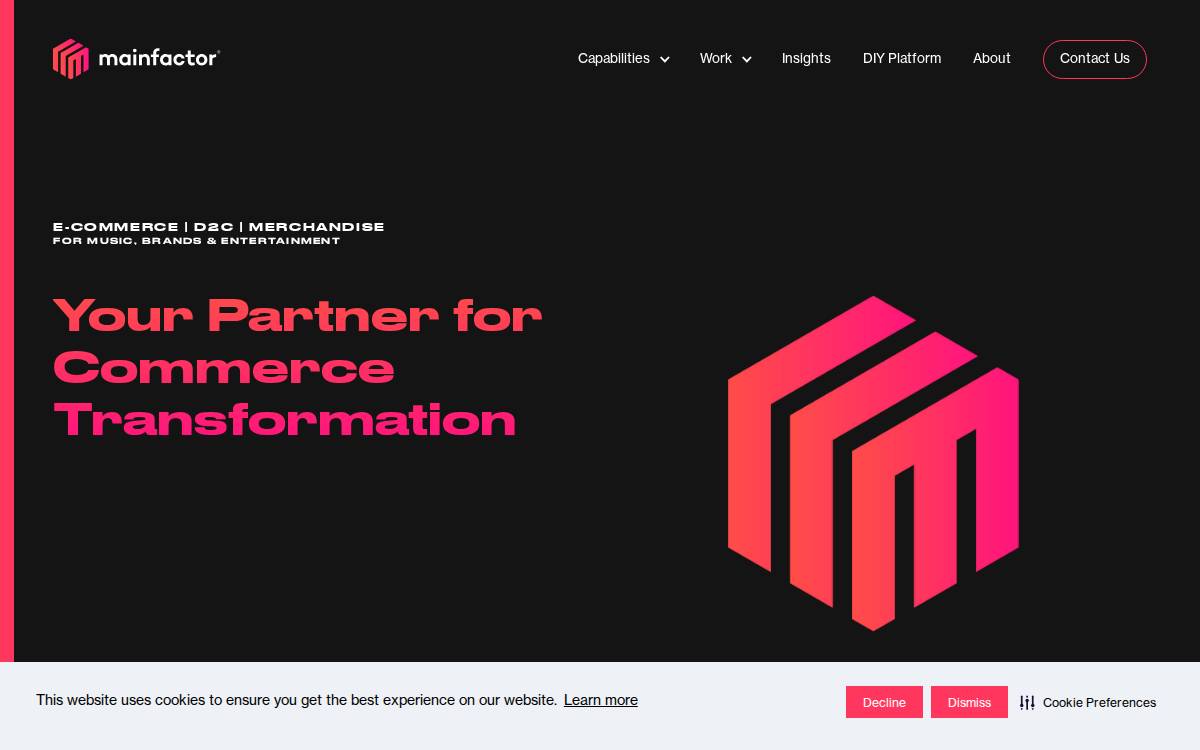 Mainfactor website preview