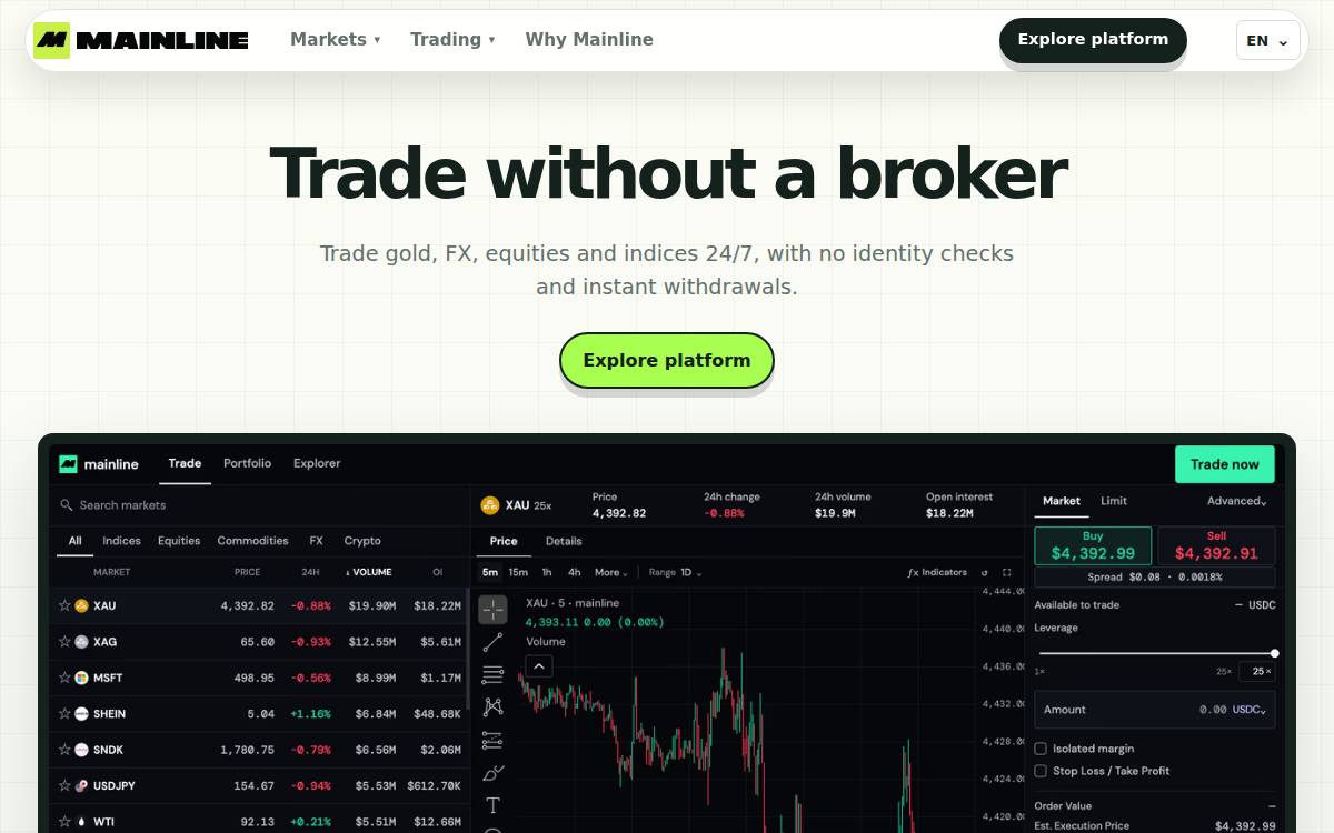Mainline website preview