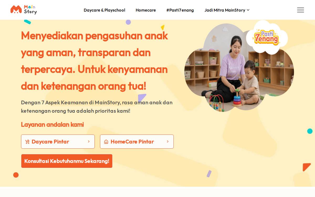 Mainstory website preview