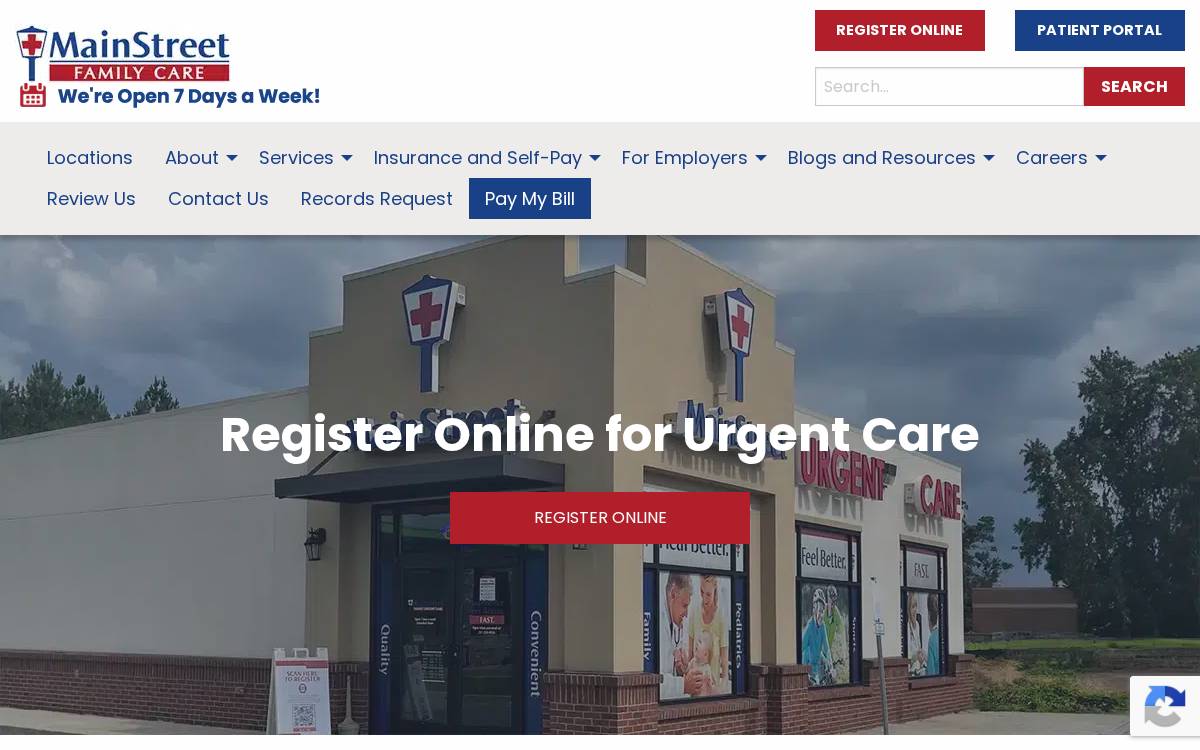 MainStreet Family Care website preview