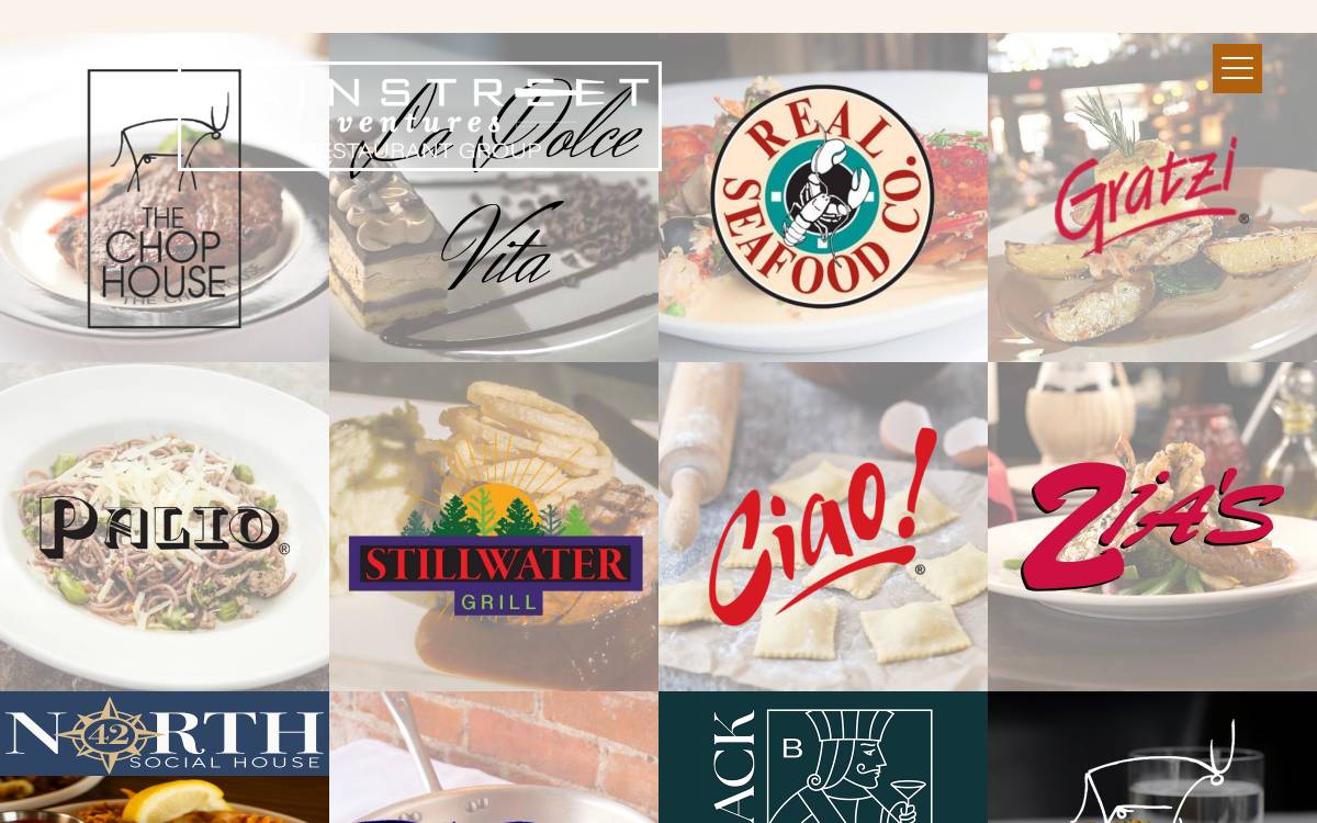 Mainstreet Ventures Restaurant Group website preview