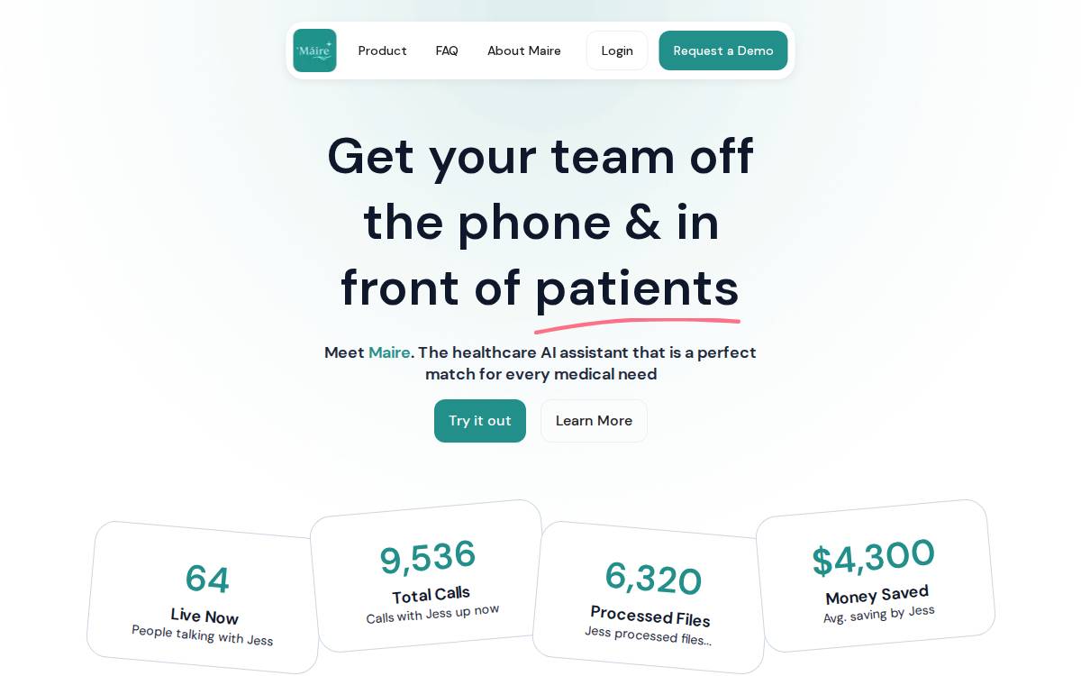Mairehealth website preview
