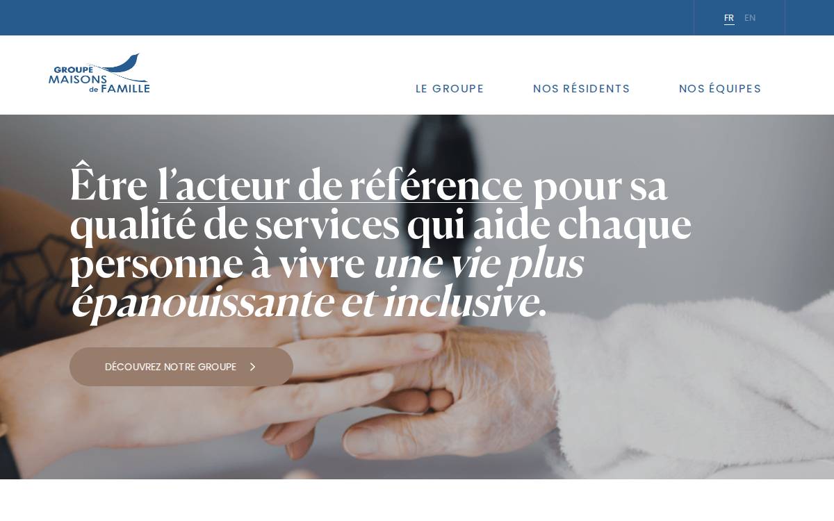 Maisons de Famille website preview