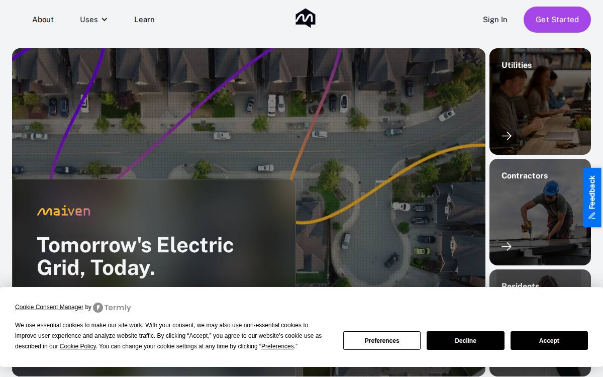 Maiven Energy website preview