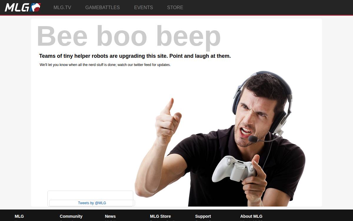 Major League Gaming Inc website preview