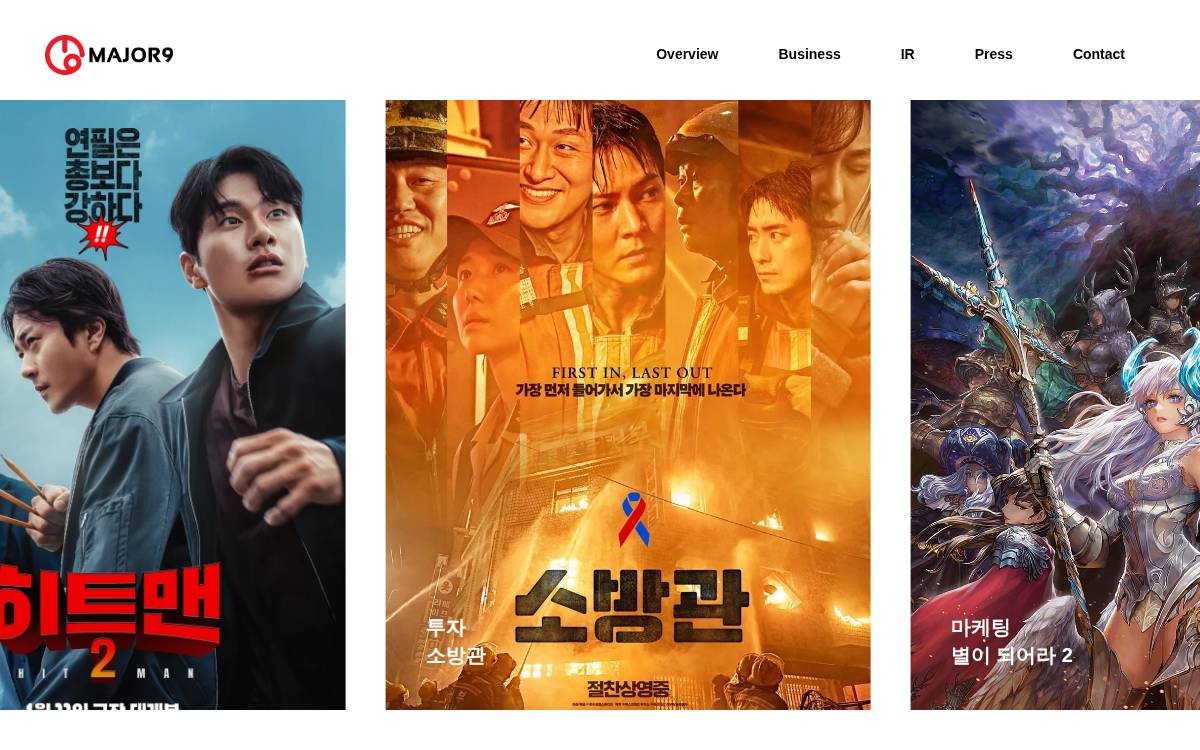 Major9 website preview