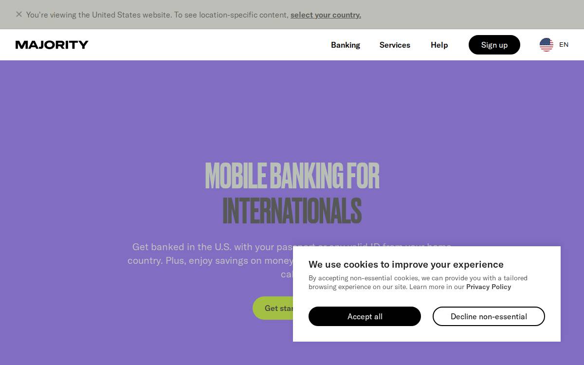 Majority website preview