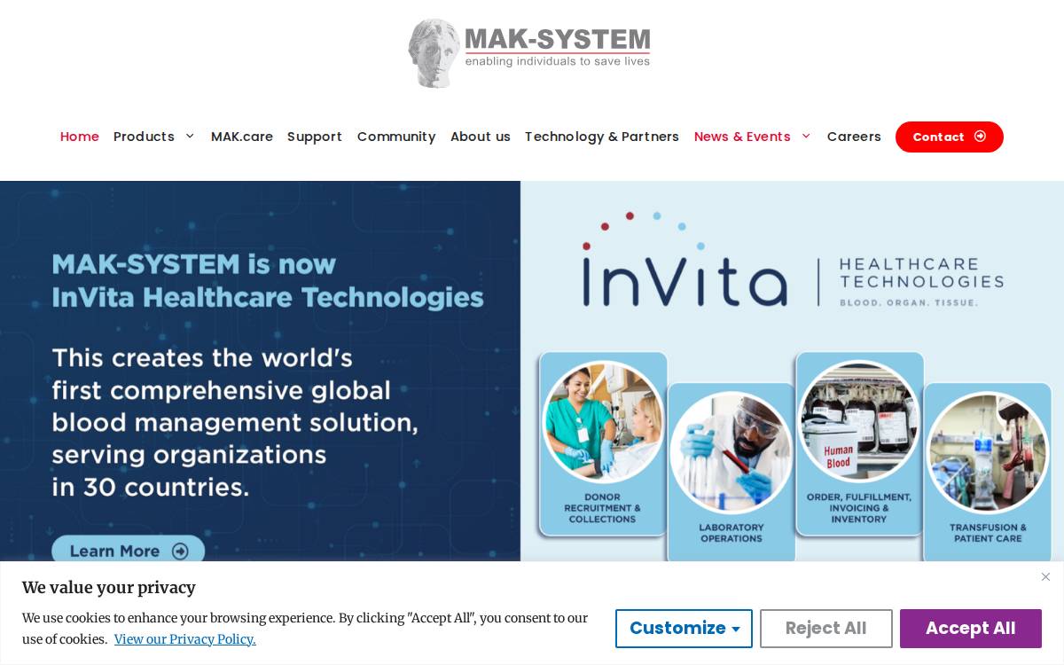 Mak System website preview