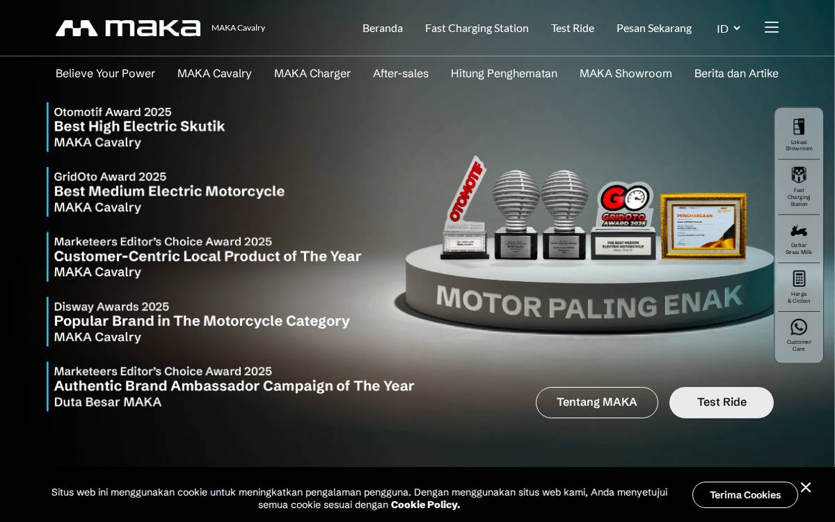 MAKA Motors website preview