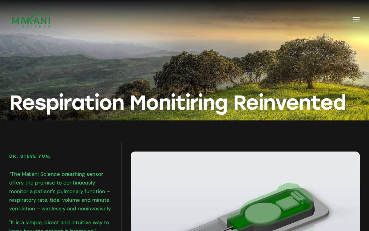 Makani Science website preview