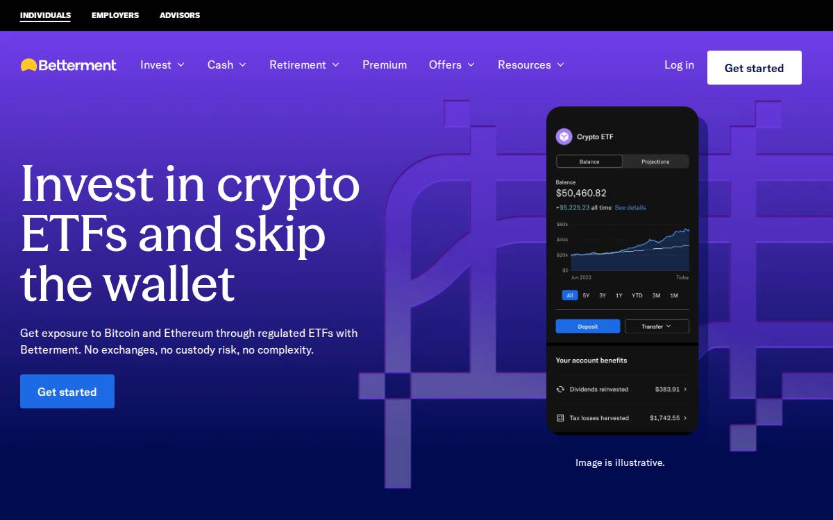 Makara by Betterment Crypto robo-advisor website preview
