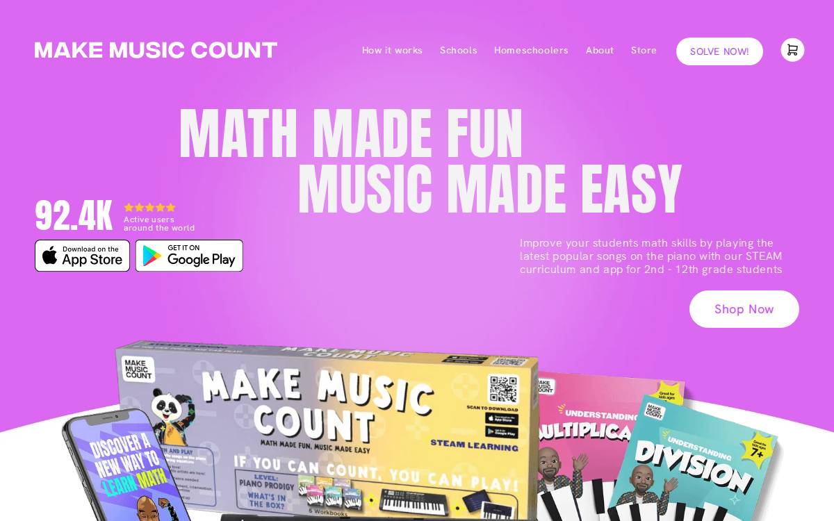 Make Music Count website preview