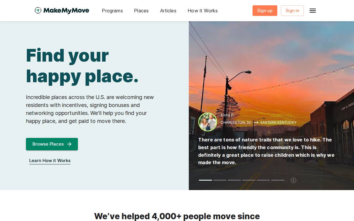 MakeMyMove website preview
