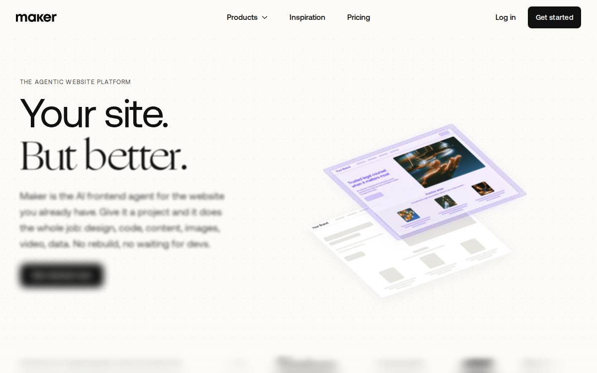 Maker website preview
