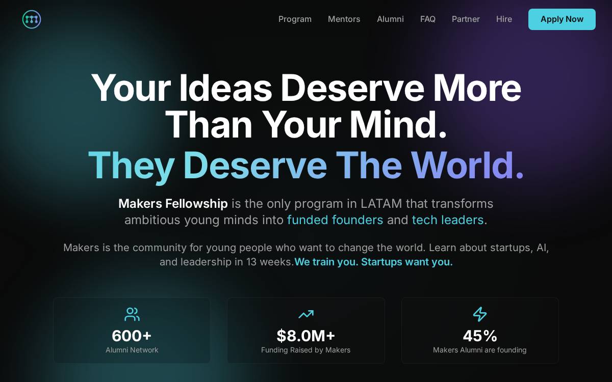 Makers website preview