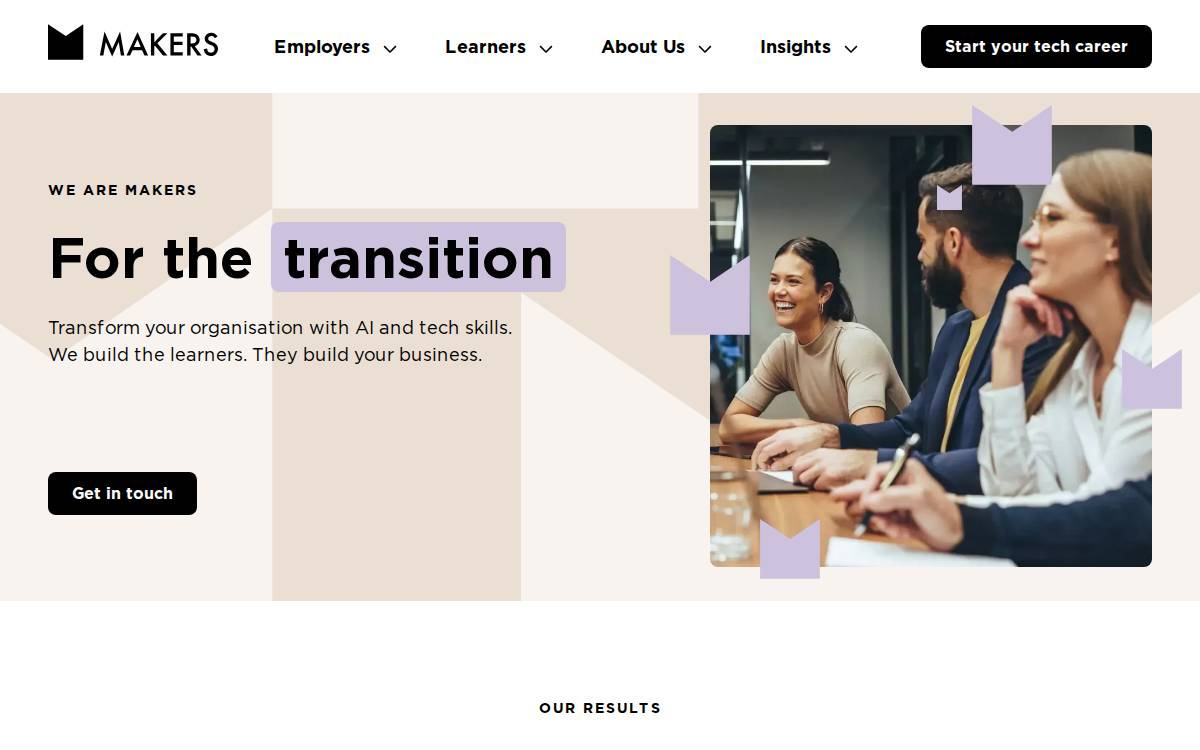Makers website preview
