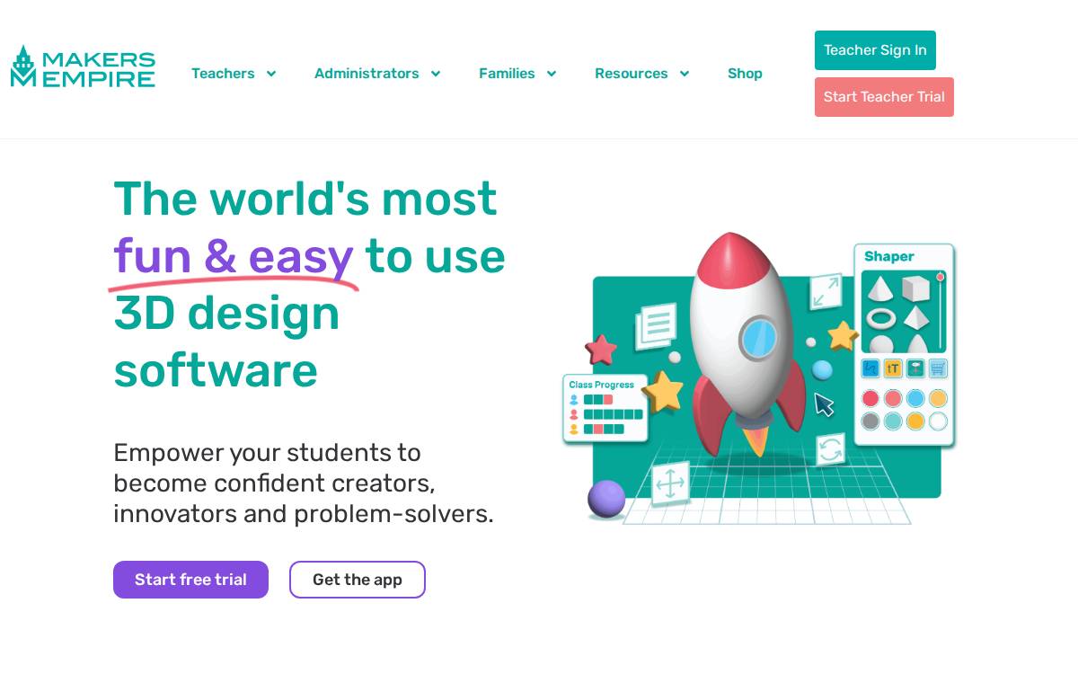 Makers Empire website preview
