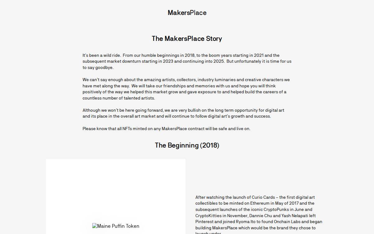 Makersplace website preview