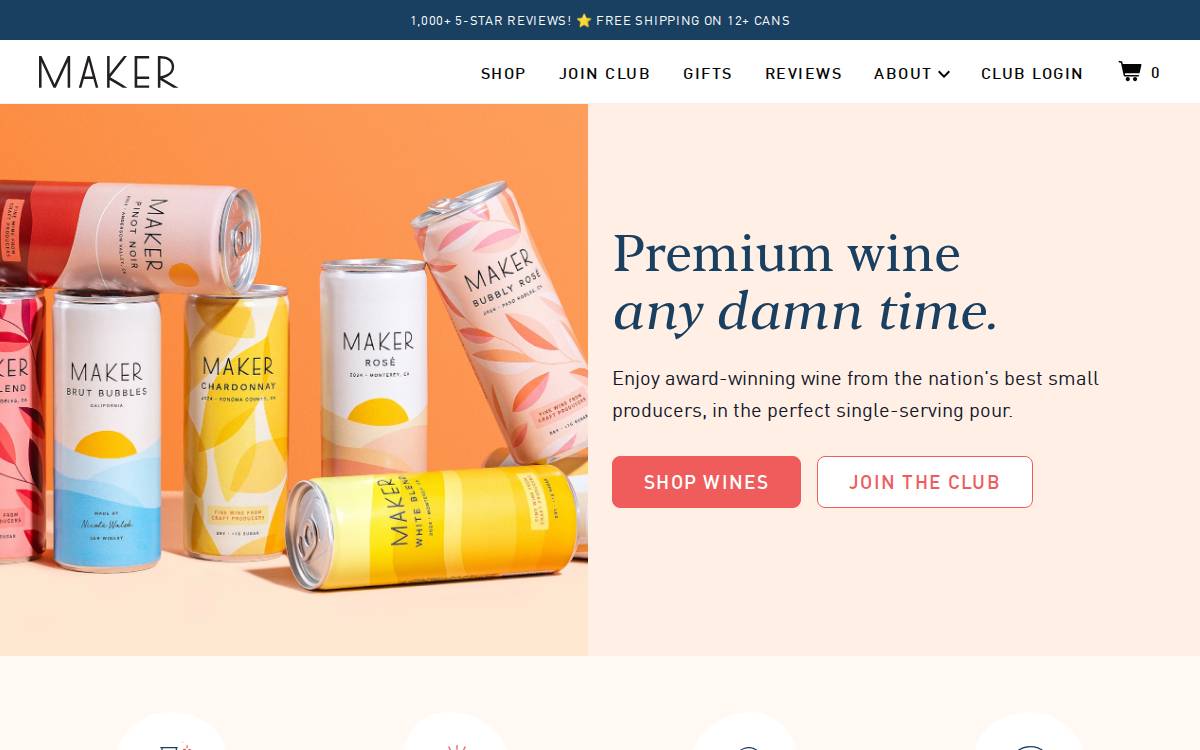 Makerwine website preview