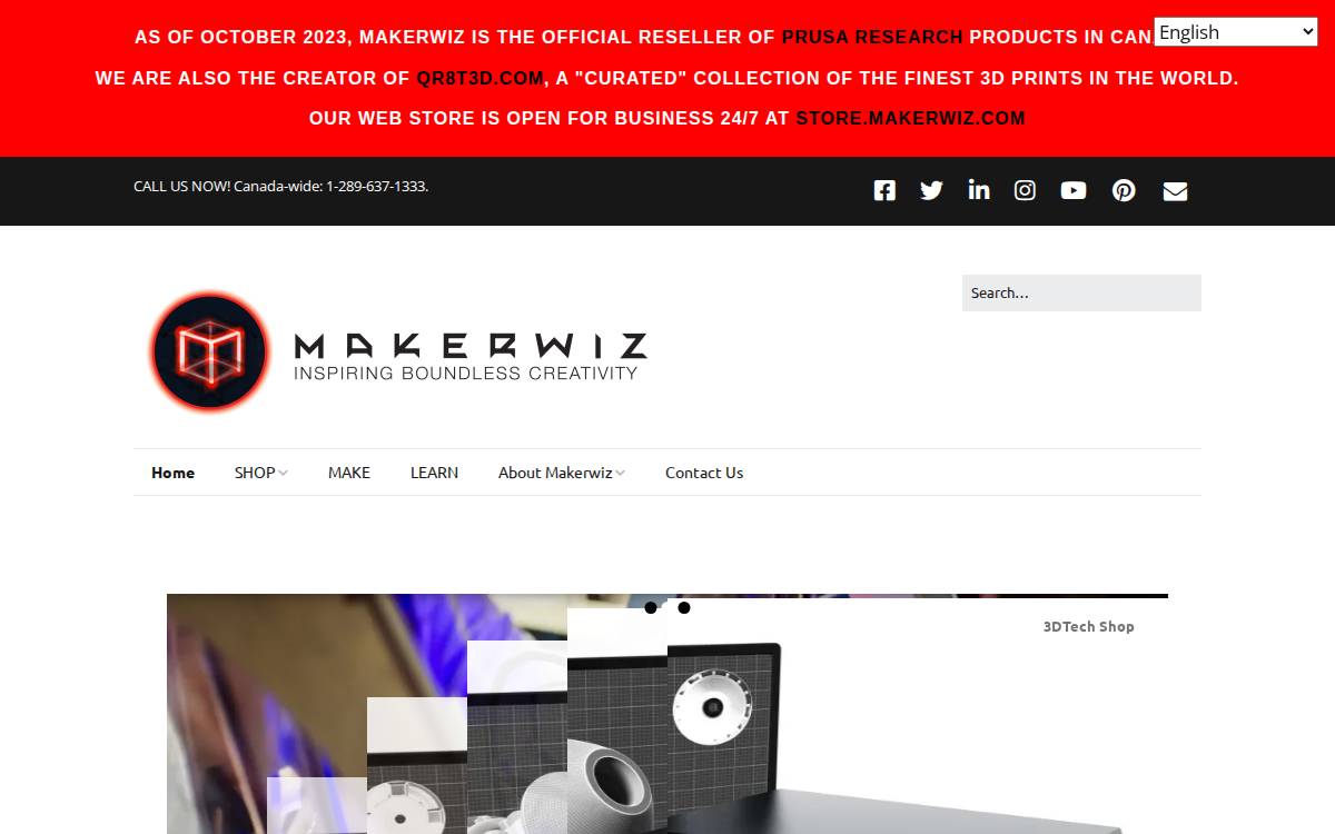 Makerwiz website preview