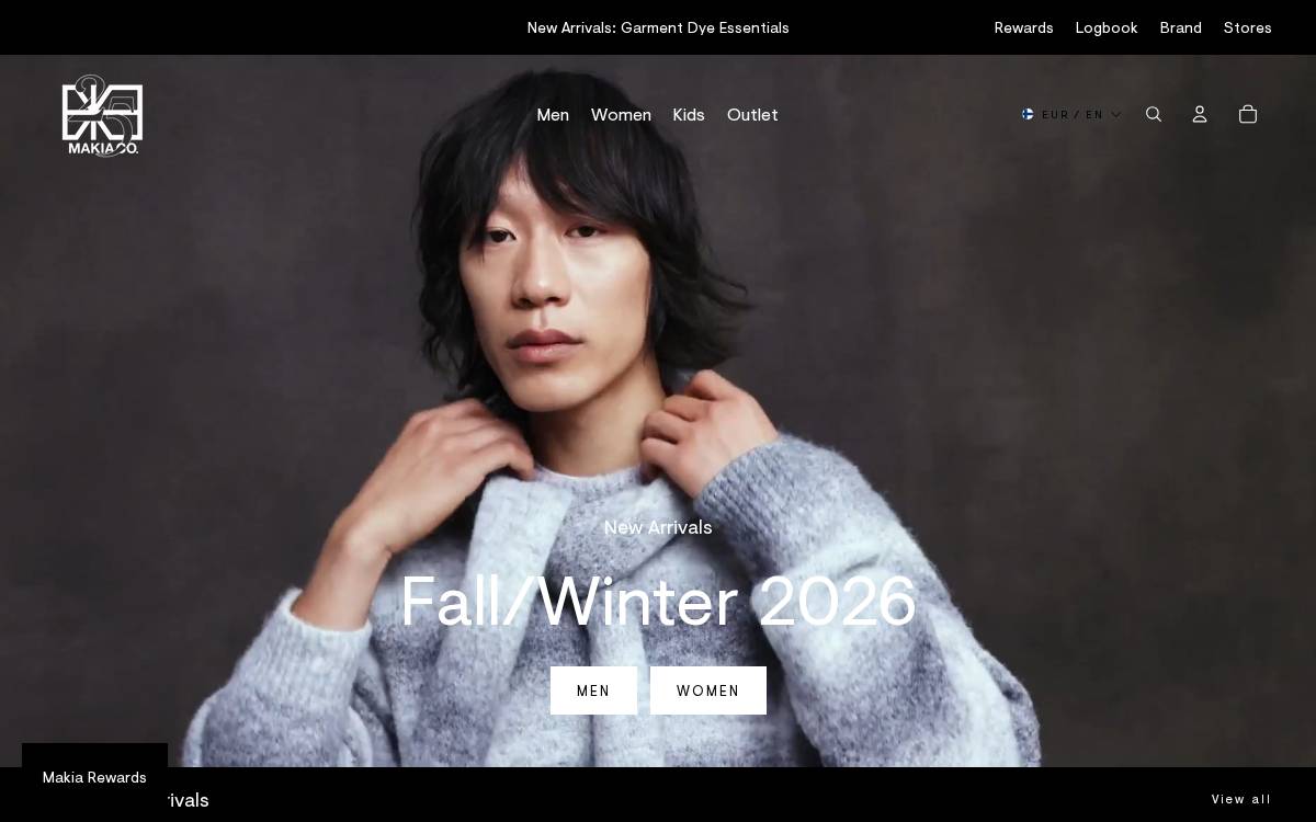 Makia website preview