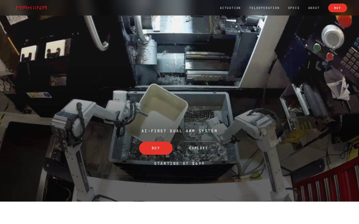 Makiina website preview