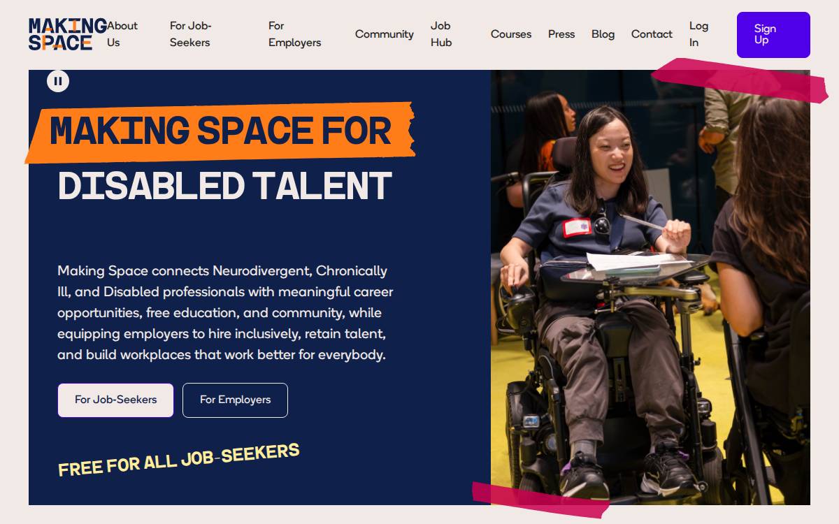 Making Space website preview