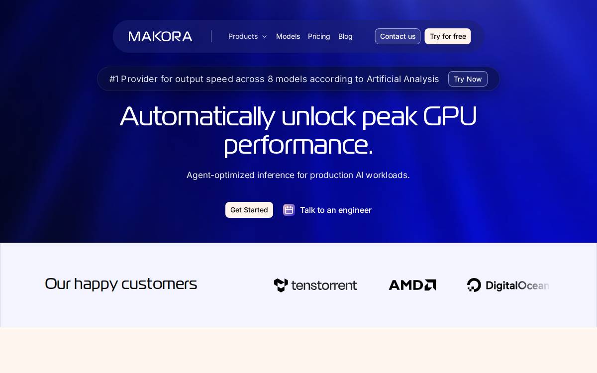 Makora website preview