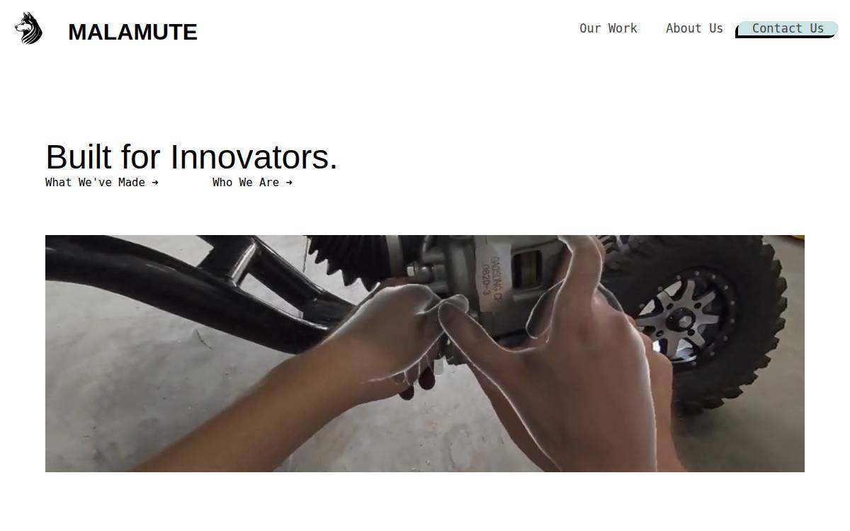 Malamute website preview
