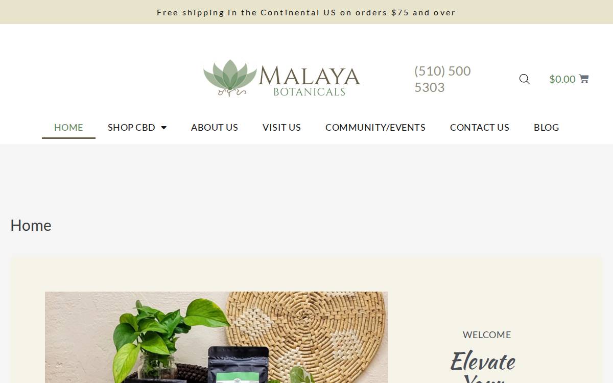 Malayabotanicals website preview