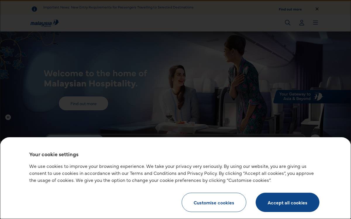 Malaysiaairlines website preview