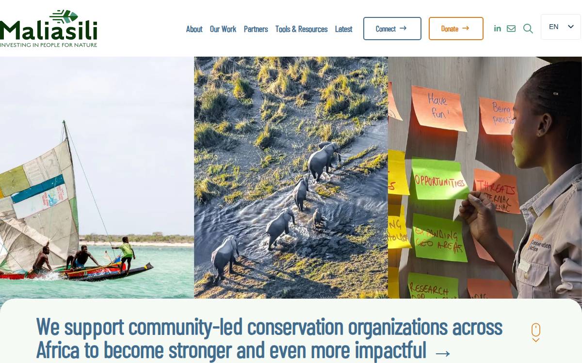 Maliasili website preview