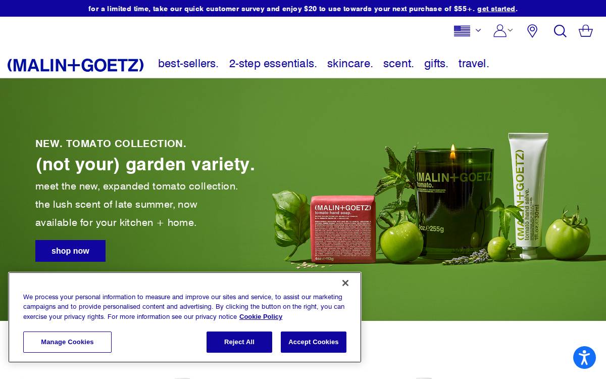 Malin+Goetz website preview