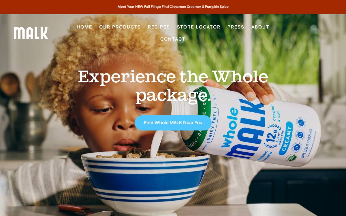 MALK website preview