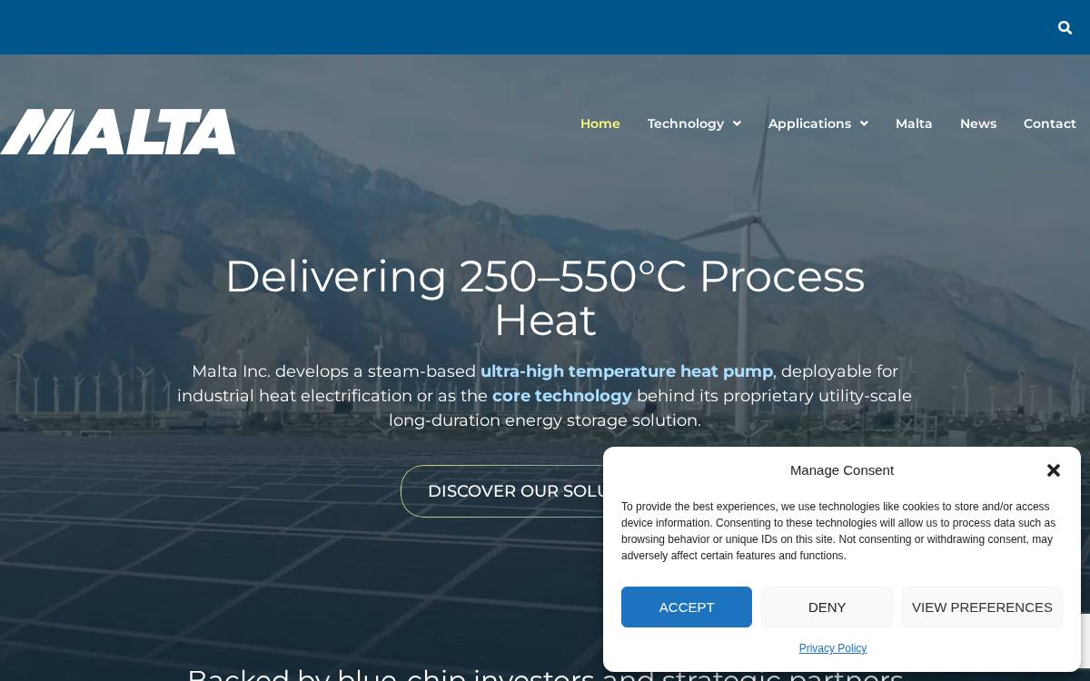 Malta Inc website preview