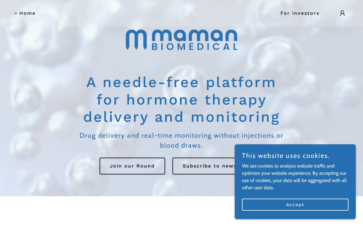 Maman Biomedical Website website preview