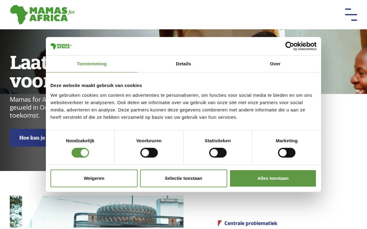 Mamasforafrica website preview