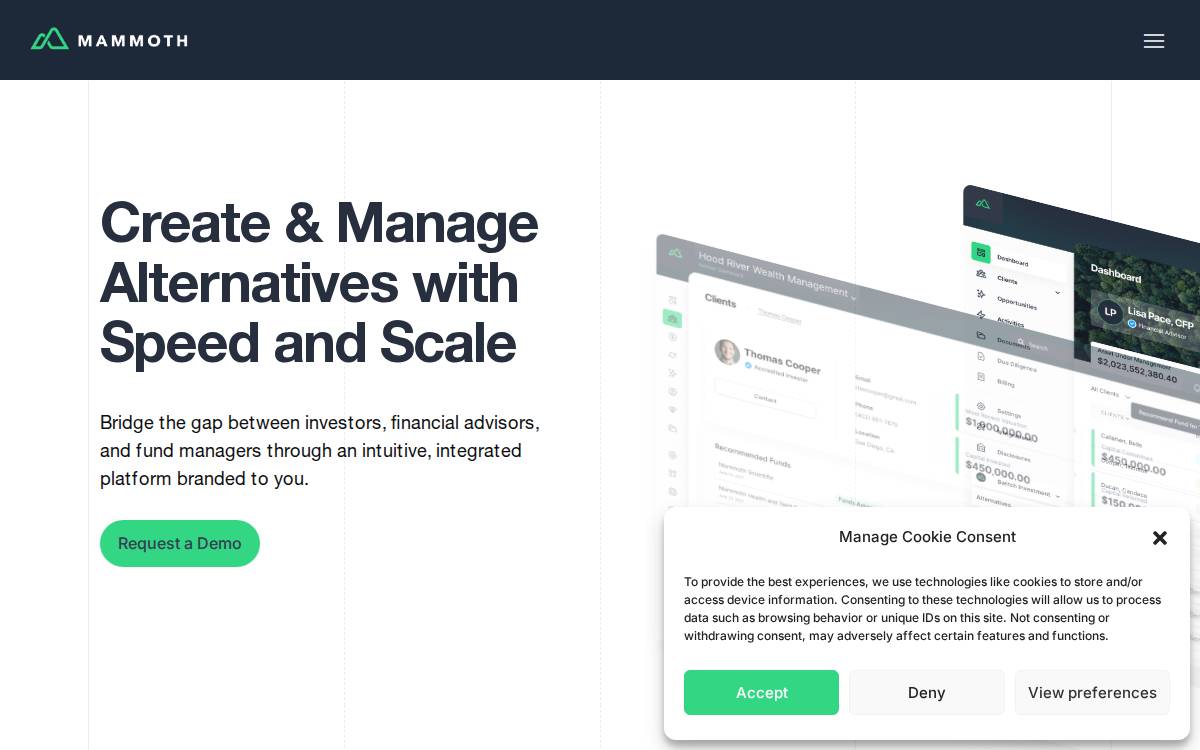 Mammothtechnology website preview