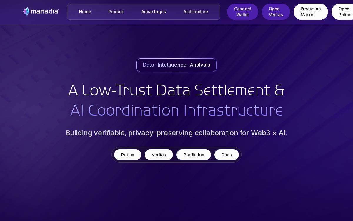 Mana website preview