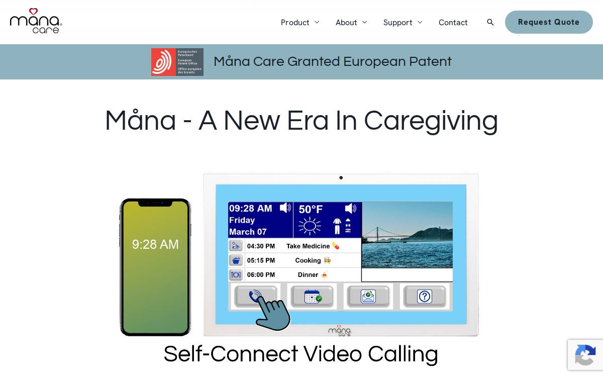 Manacare website preview