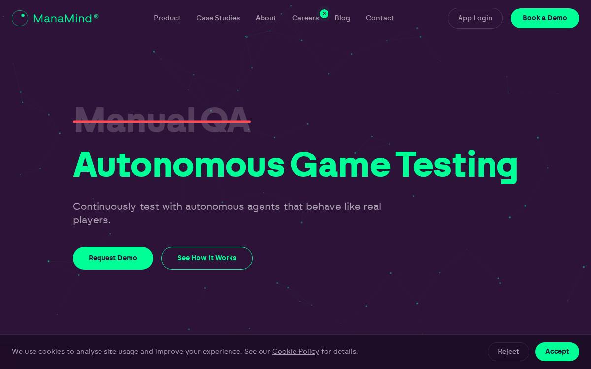 Manamind website preview
