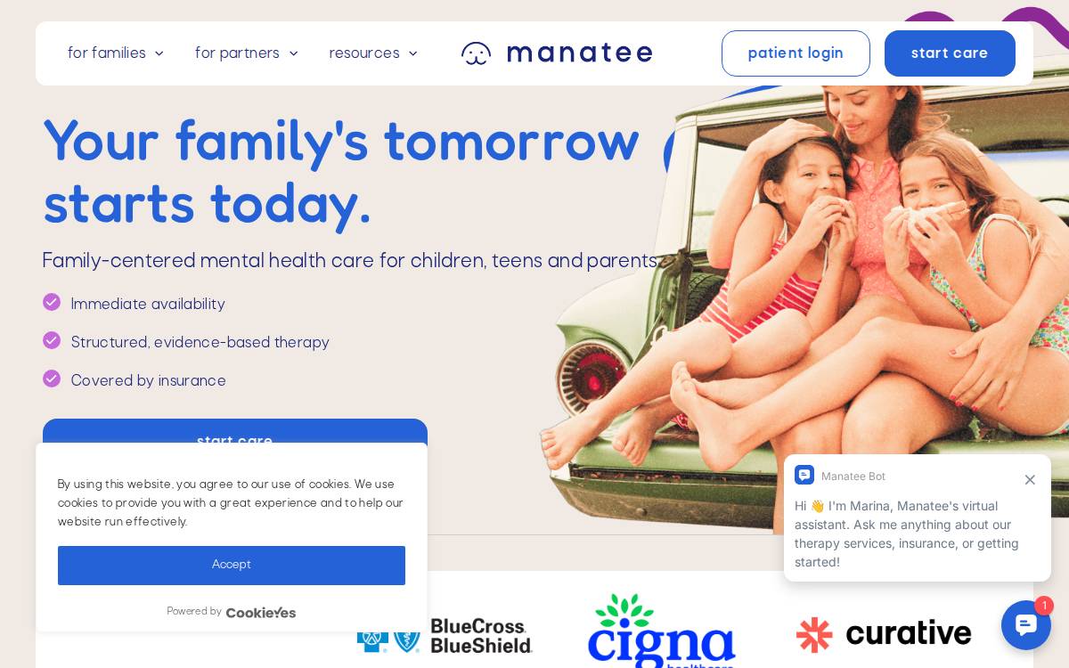Manatee website preview