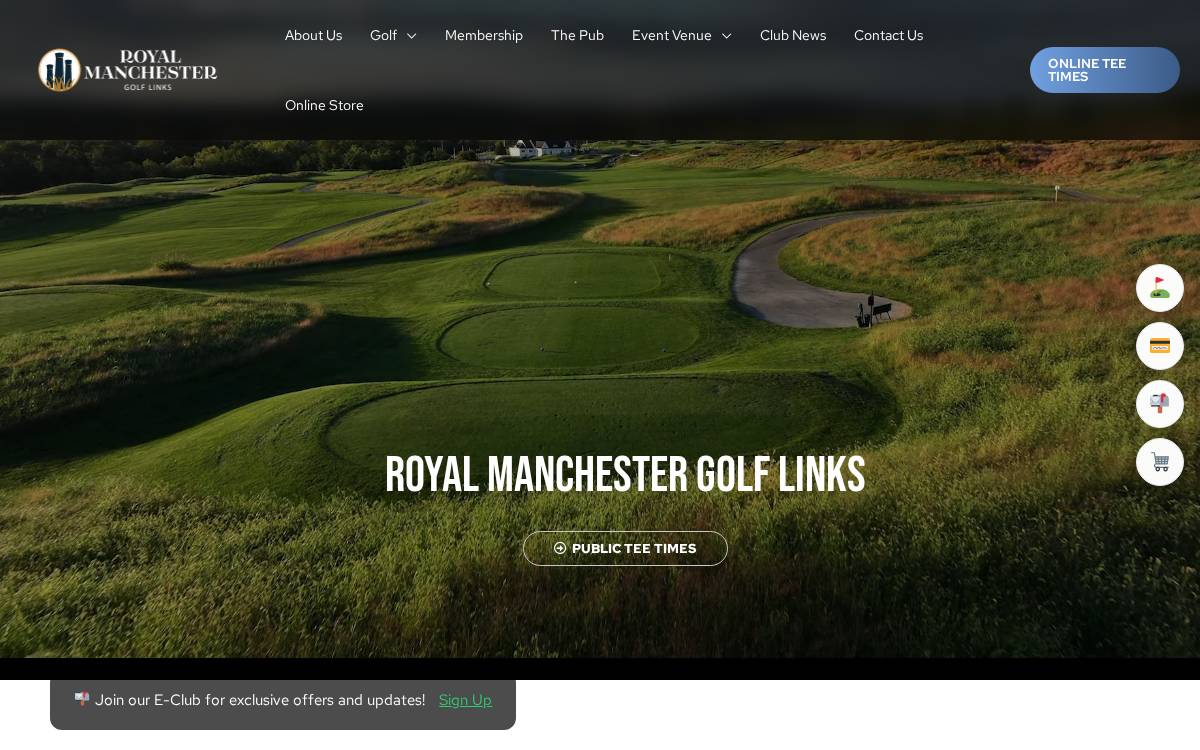 Manchester Golf website preview