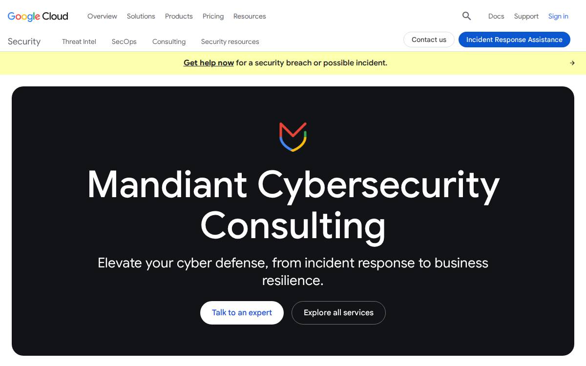 Mandiant website preview