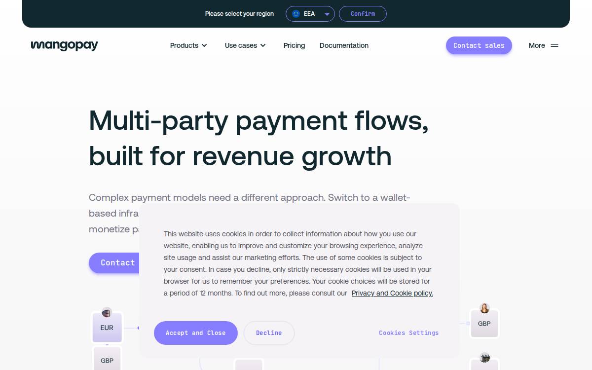 Mangopay Acquired website preview