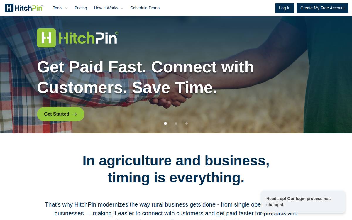 HitchPin website preview