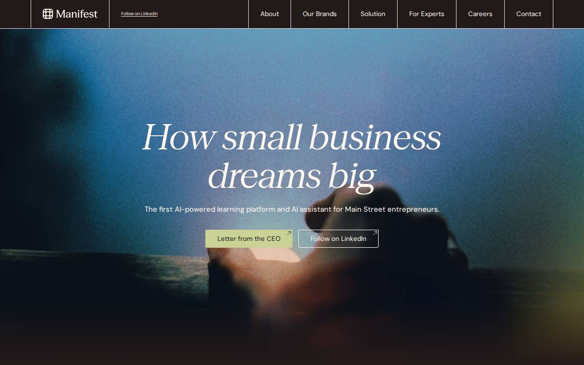Manifested website preview