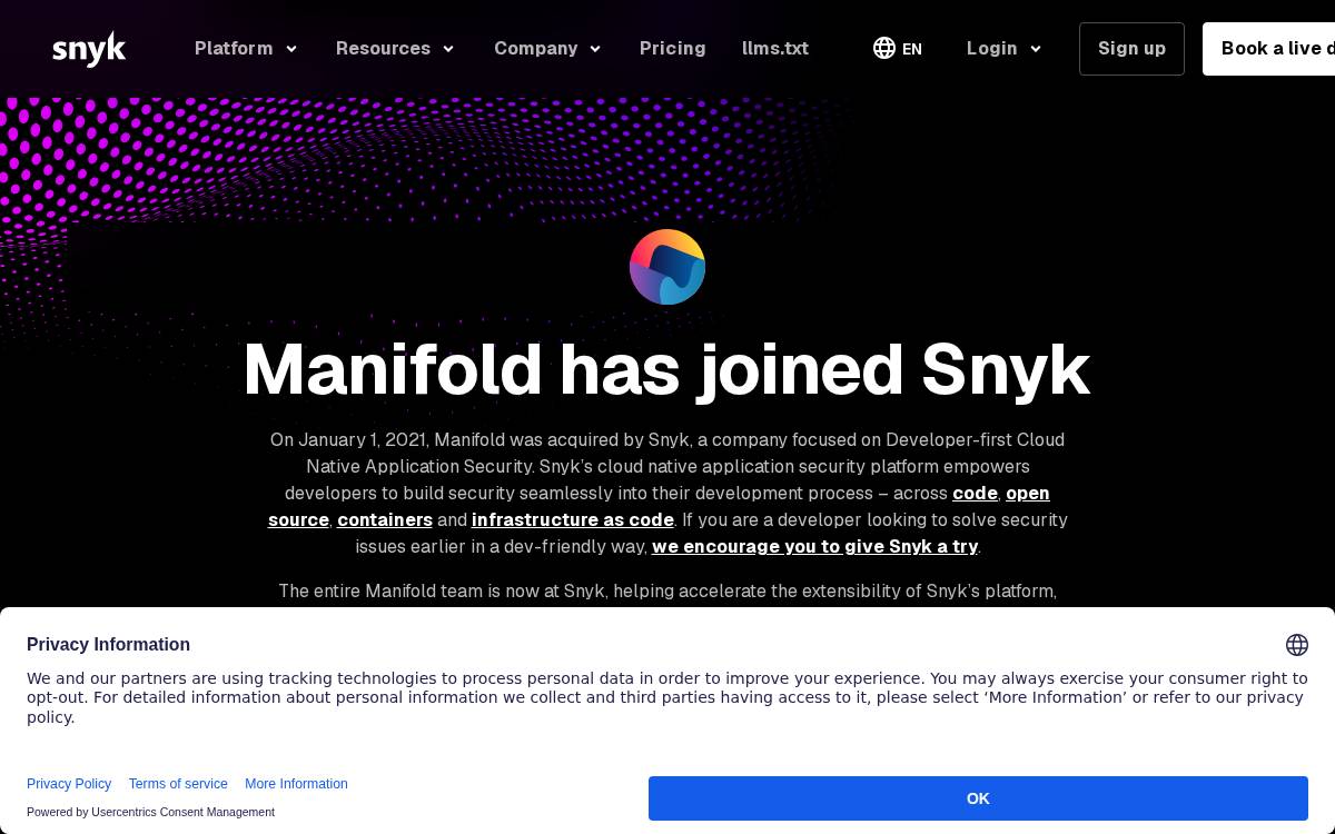 Manifold website preview
