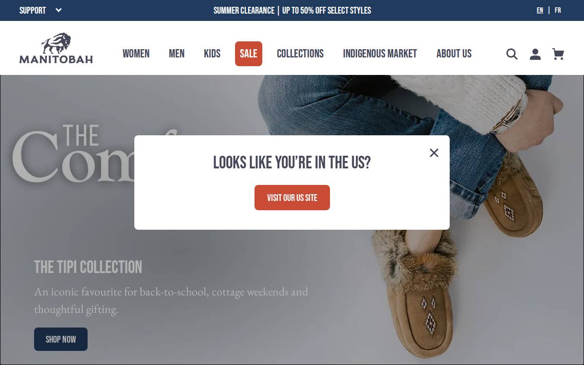 Manitobah Mukluks website preview