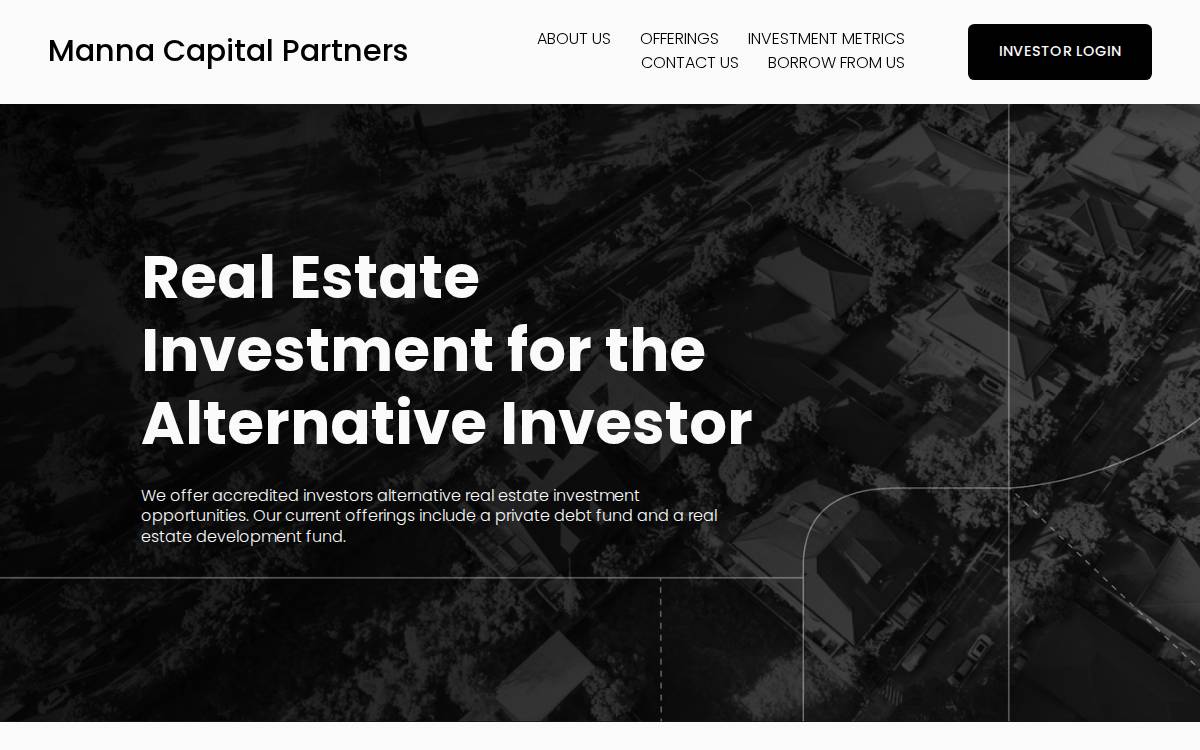 Manna Capital Partners website preview